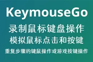 KeymouseGo：类似按键精灵的鼠标键盘操作的录制工具